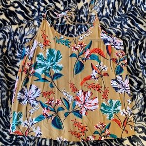 DONATING 2/15 Medium Floral Dressy Thin Strap Top A New Day